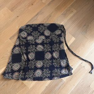 Foldover Patagonia Skirt - blue floral